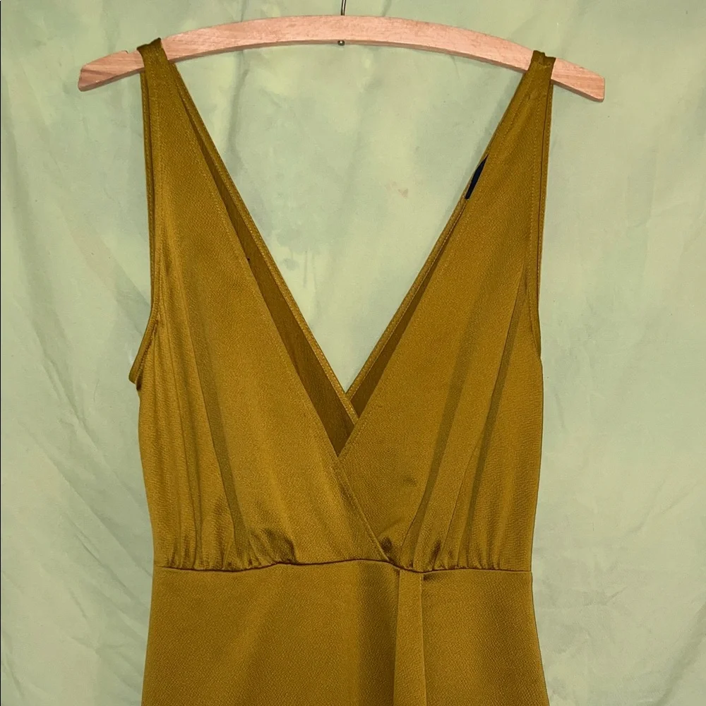 French Connection deep mustard midi Women's Dress - Picture 2 of 9